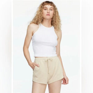 Lacausa Zephyr Sweatshorts in Toast Color, NWT Size Large.